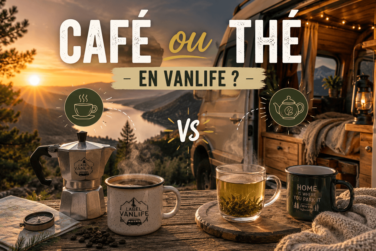 Café ou thé en vanlife : le vrai débat du matin dans le van