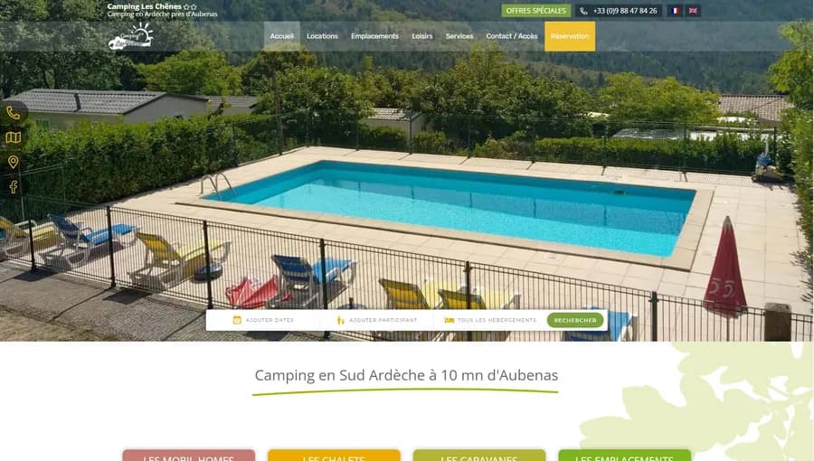 Camping des Chênes — Camping vanlife à Largentière, Ardèche