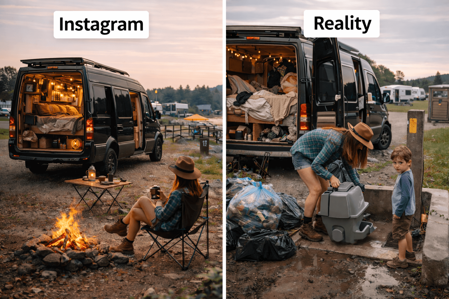 Vanlife Instagram vs réalité : ce qu'on ne vous montre pas